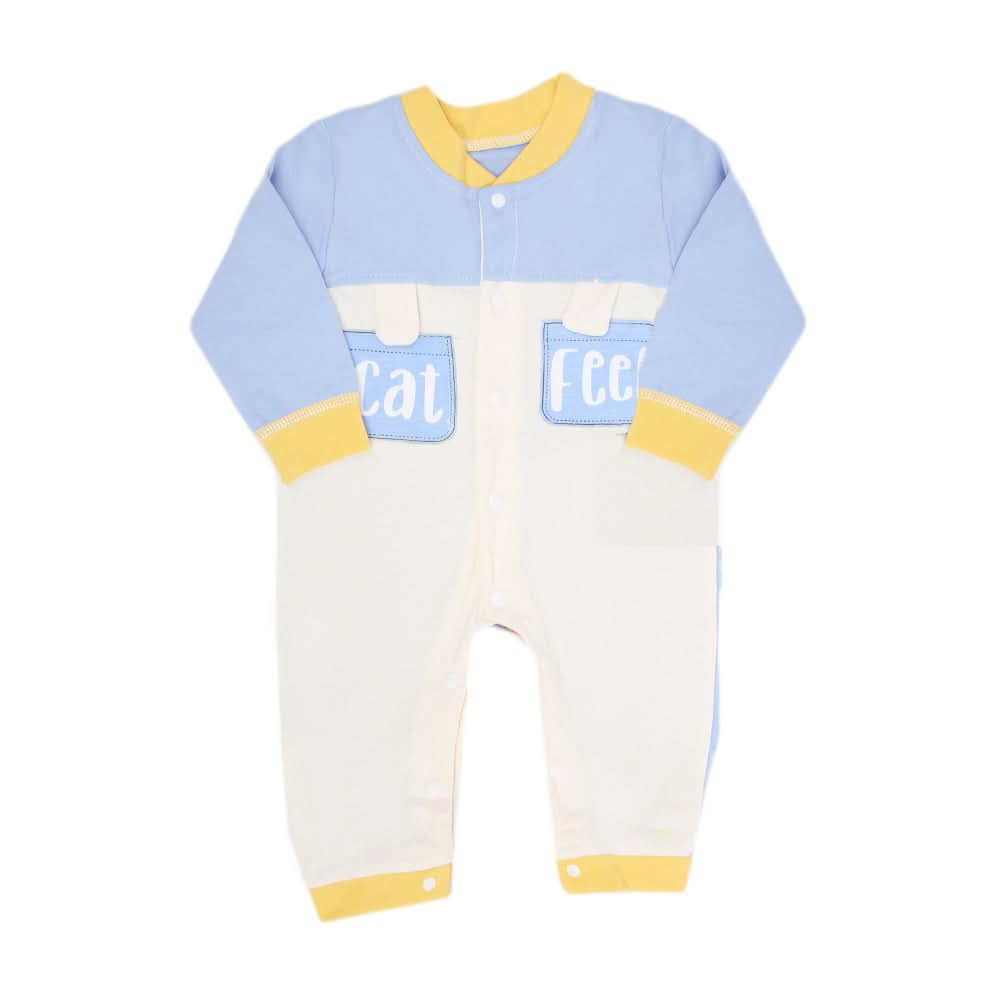 Newborn Boys Full Sleeves Romper - Blue, Kids, New Born Boys Rompers, Chase Value, Chase Value