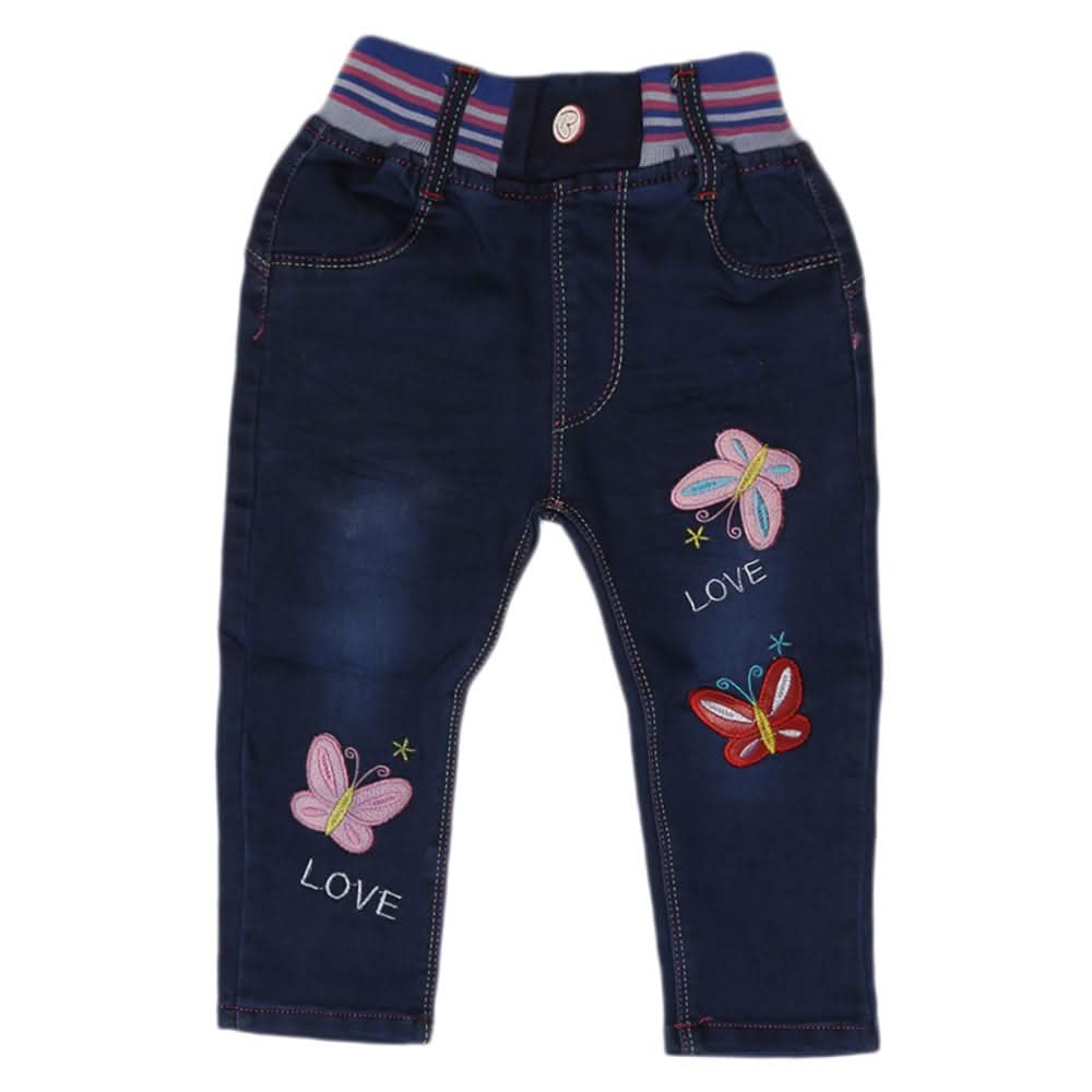 Girls Denim Pants - Blue, Kids, Pants And Capri, Chase Value, Chase Value