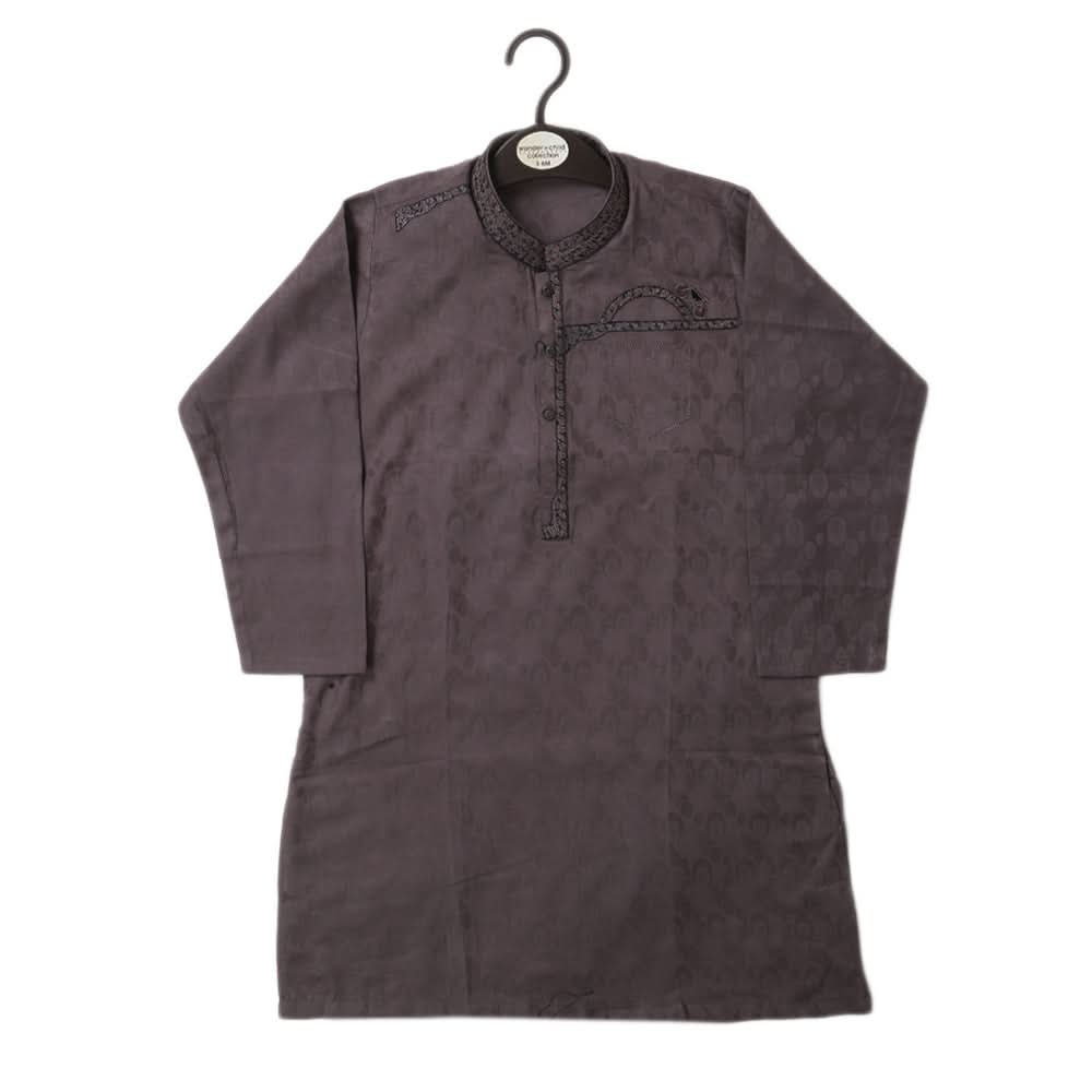 Boys Fancy Shalwar Suit - Dark Grey, Kids, Boys Shalwar Kameez, Chase Value, Chase Value
