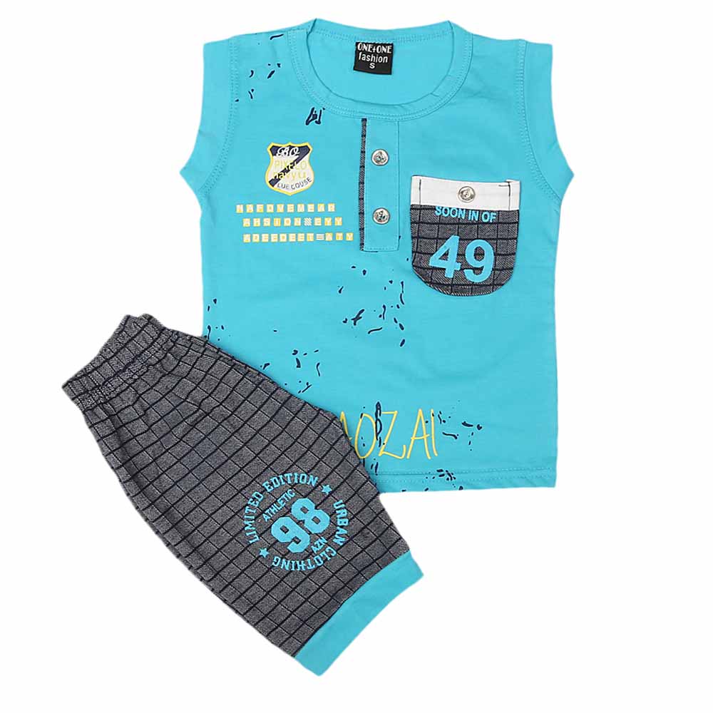 Boys Sando Suit 1308 - Blue, Kids, Boys Sets And Suits, Chase Value, Chase Value