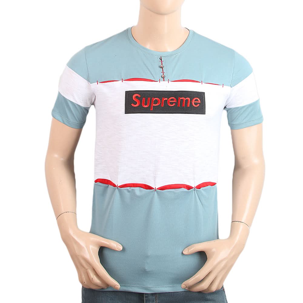 Men's Half Sleeves Round Neck T-Shirt - Sea Green, Men, T-Shirts And Polos, Chase Value, Chase Value