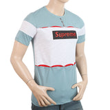 Men's Half Sleeves Round Neck T-Shirt - Sea Green, Men, T-Shirts And Polos, Chase Value, Chase Value