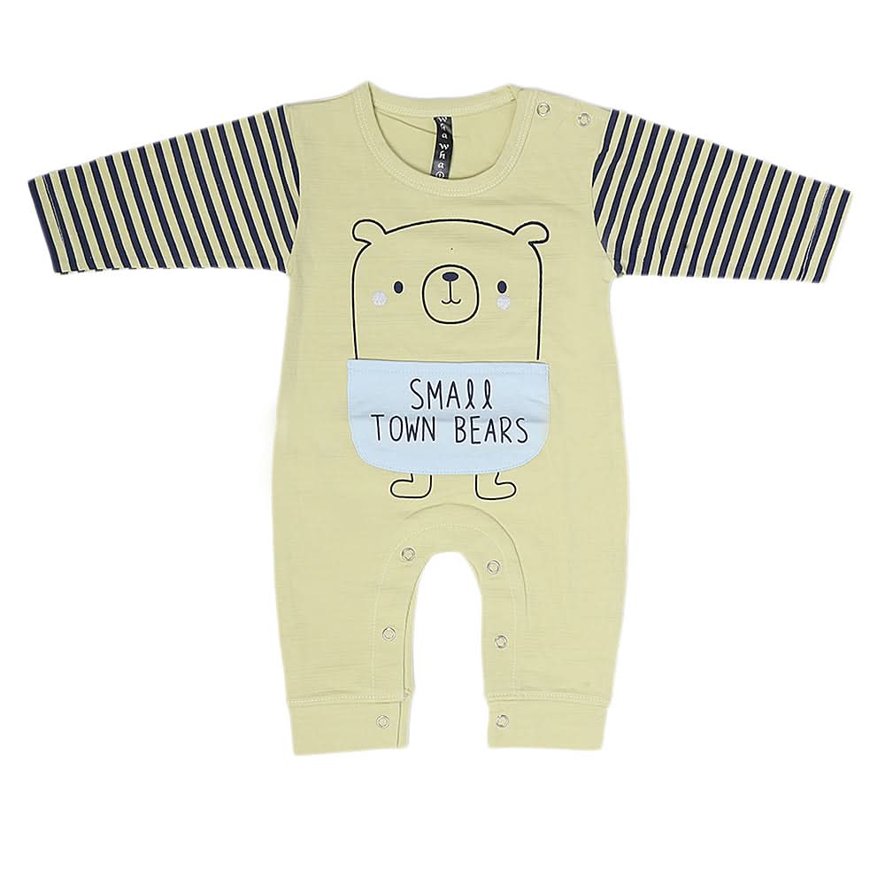 Newborn Boys Full Sleeves Romper - Light Green, Kids, Newborn Boys Rompers, Chase Value, Chase Value