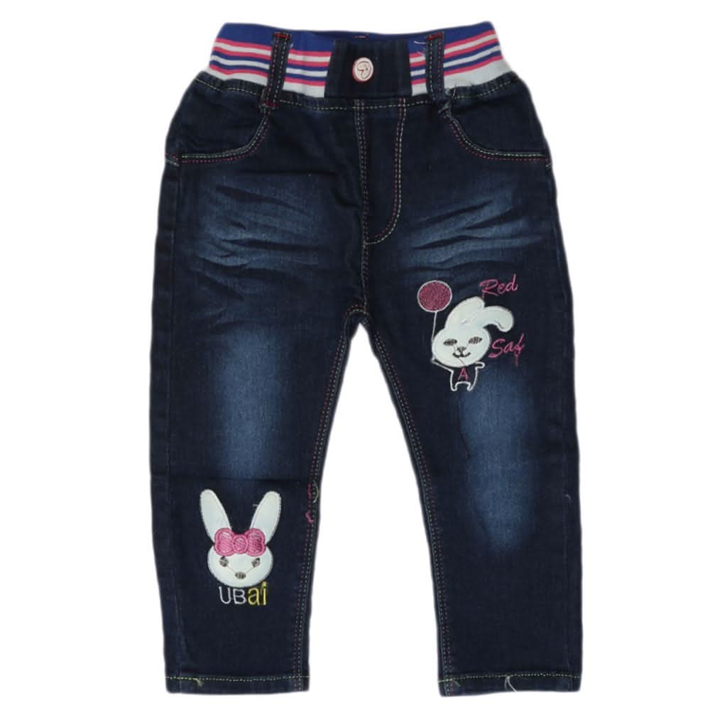 Girls Denim Pants - Blue, Kids, Pants And Capri, Chase Value, Chase Value