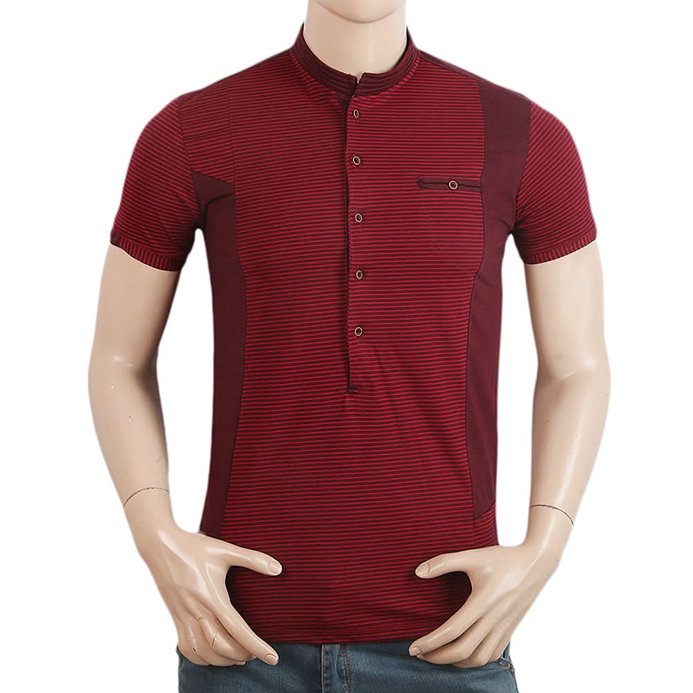 Men's Half Sleeves Polo T-Shirt - Maroon, Men, T-Shirts And Polos, Chase Value, Chase Value