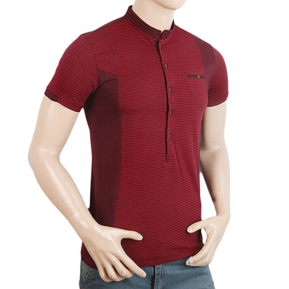 Men's Half Sleeves Polo T-Shirt - Maroon, Men, T-Shirts And Polos, Chase Value, Chase Value