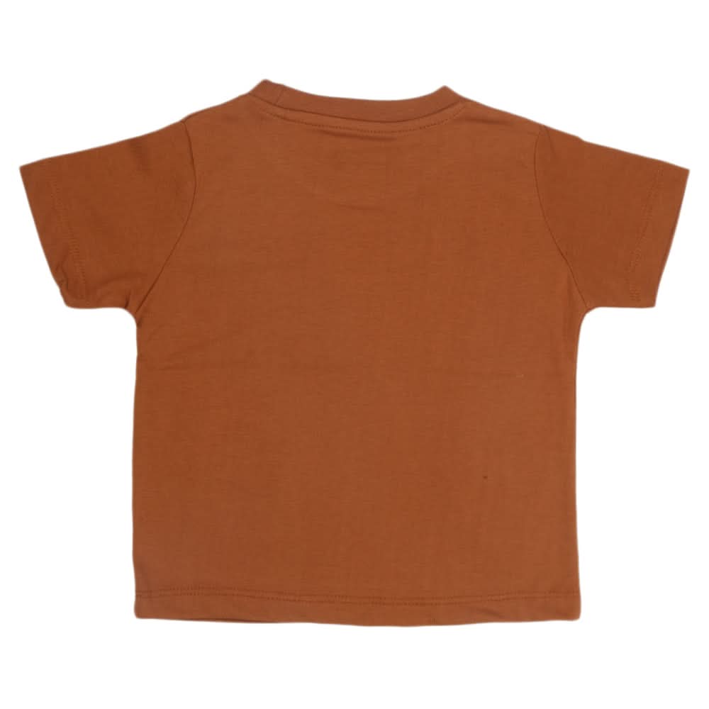 Boys Half Sleeves Printed T-Shirt - Brown, Kids, Boys T-Shirts, Chase Value, Chase Value