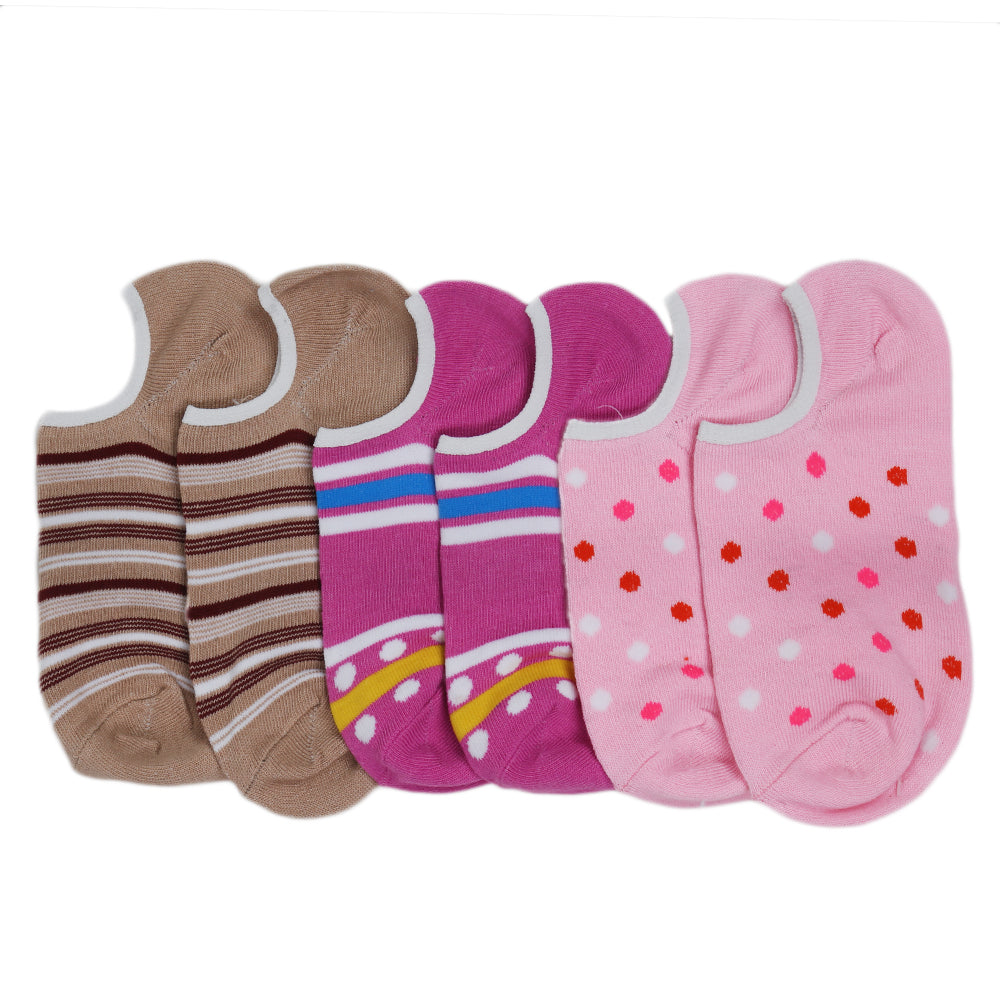 Women's 3Pc Loafer Socks - Multi, Women, Socks Stocking And Gloves, Chase Value, Chase Value