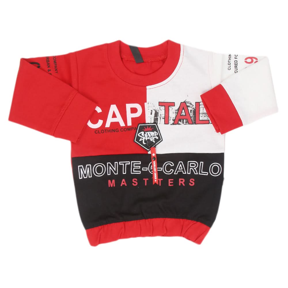Boys Full Sleeves T-Shirt - Red, Kids, Boys T-Shirts, Chase Value, Chase Value
