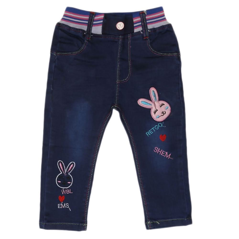 Girls Denim Pants - Blue, Kids, Pants And Capri, Chase Value, Chase Value