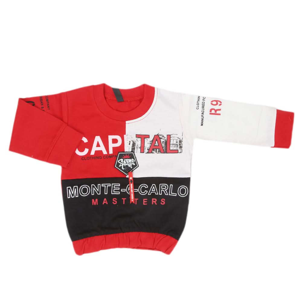 Boys Full Sleeves T-Shirt - Red, Kids, Boys T-Shirts, Chase Value, Chase Value
