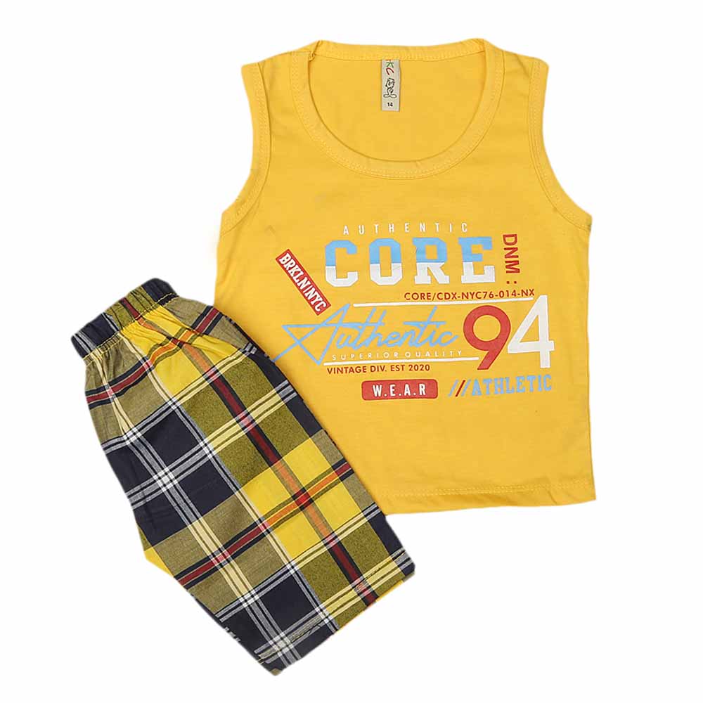 Boys Sando Suit - Yellow, Kids, Boys Sets And Suits, Chase Value, Chase Value