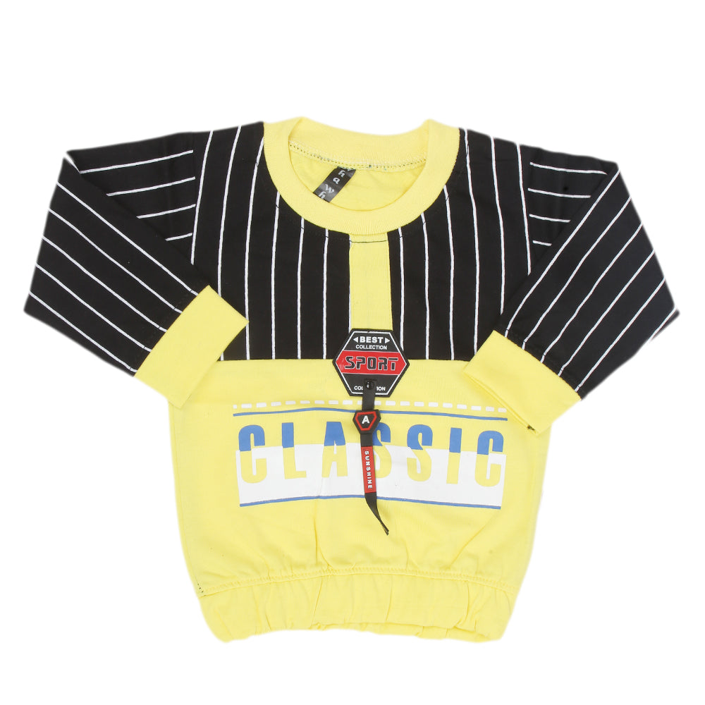 Boys Full Sleeves T-Shirt - Yellow, Kids, Boys T-Shirts, Chase Value, Chase Value