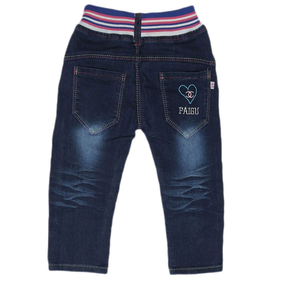 Girls Denim Pants - Blue, Kids, Pants And Capri, Chase Value, Chase Value