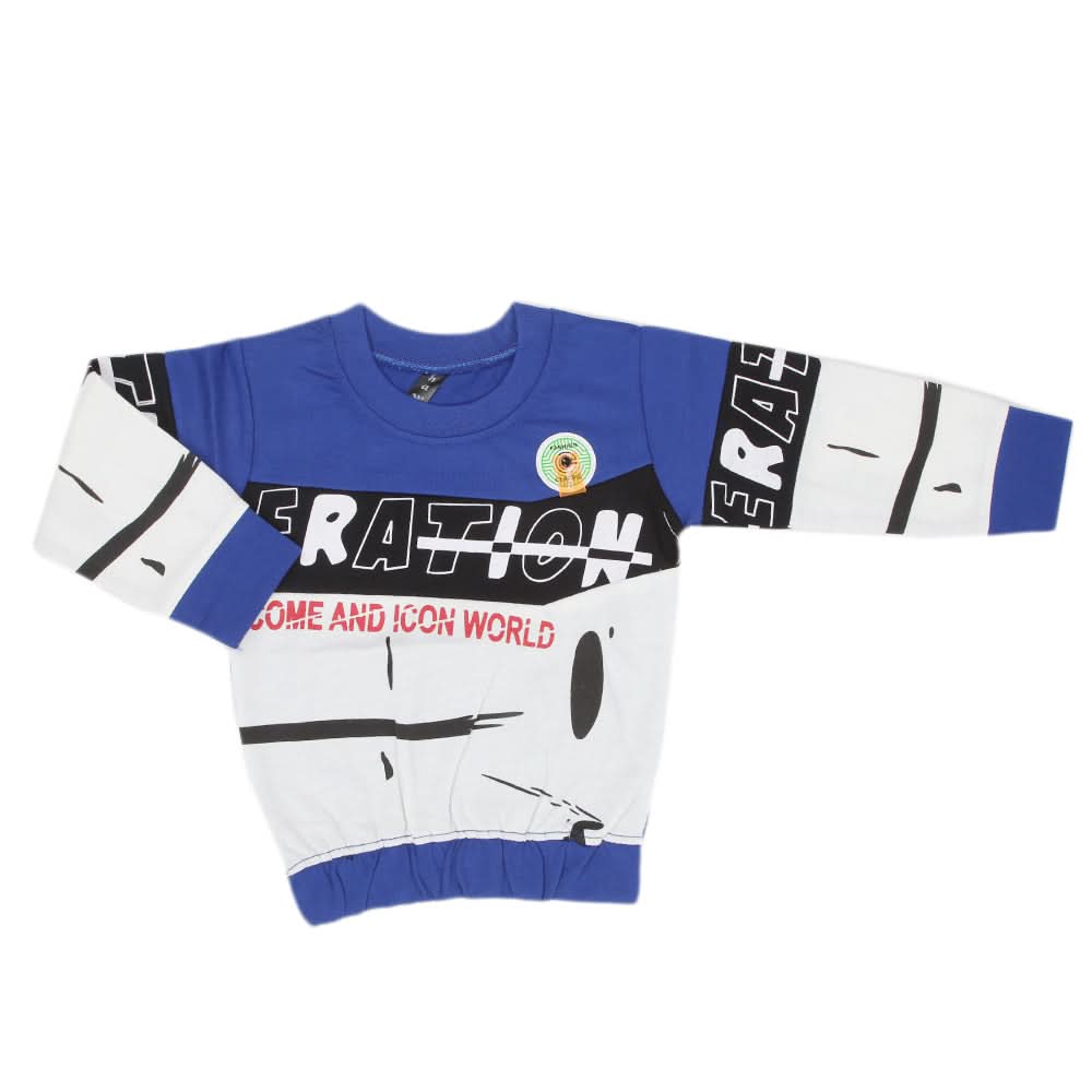 Boys Full Sleeves T-Shirt - Royal Blue, Kids, Boys T-Shirts, Chase Value, Chase Value