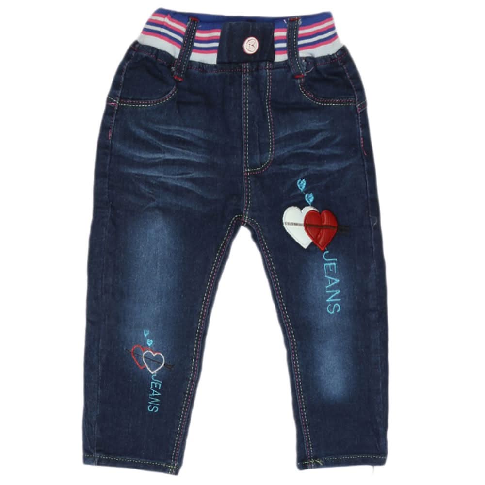 Girls Denim Pant - Blue, Kids, Pants And Capri, Chase Value, Chase Value
