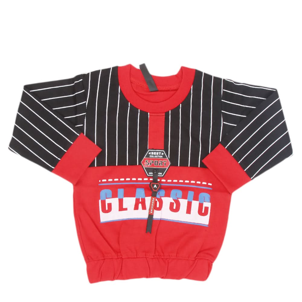 Boys Full Sleeves T-Shirt - Red, Kids, Boys T-Shirts, Chase Value, Chase Value