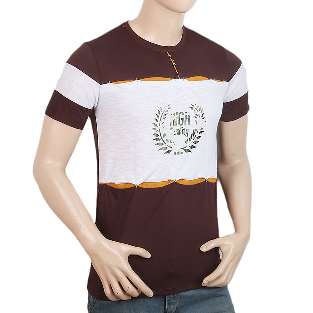 Men's Half Sleeves Round Neck T-Shirt - Light Purple, Men, T-Shirts And Polos, Chase Value, Chase Value