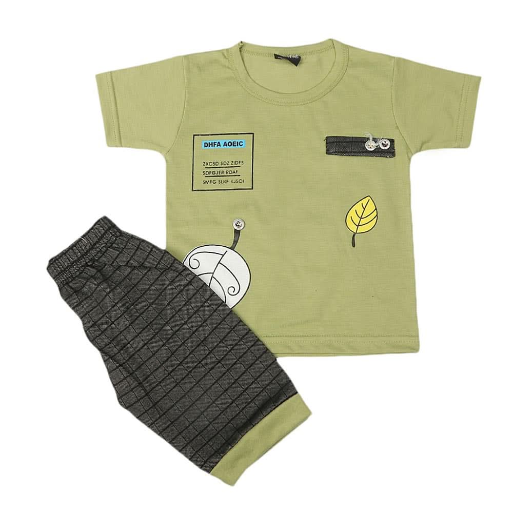 Boys Half Sleeves Suit 1305 - Green, Kids, Boys Sets And Suits, Chase Value, Chase Value