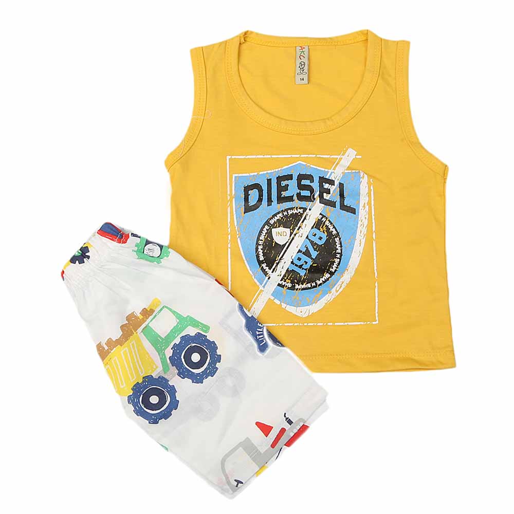 Boys Sando Suit - Yellow, Kids, Boys Sets And Suits, Chase Value, Chase Value