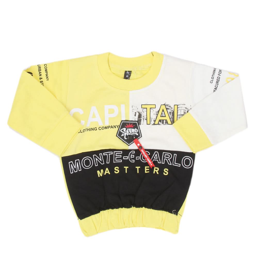 Boys Full Sleeves T-Shirt - Yellow, Kids, Boys T-Shirts, Chase Value, Chase Value