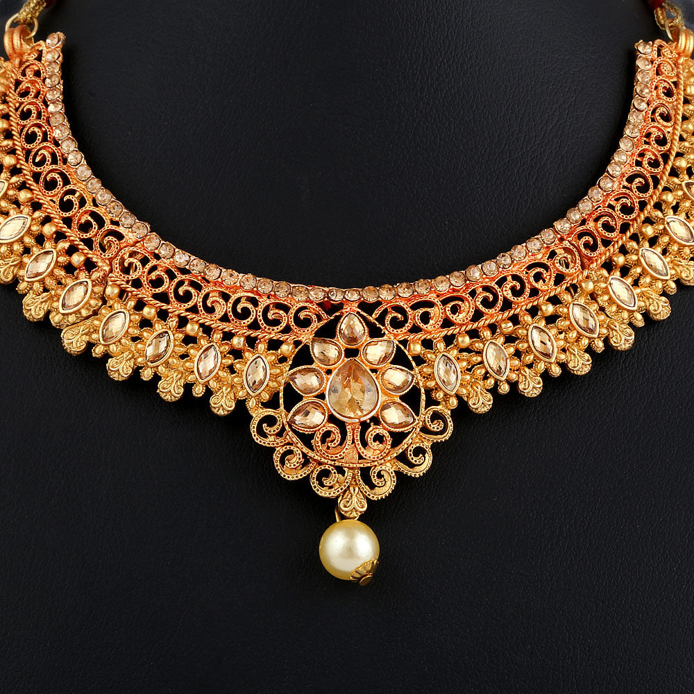 Women's Fancy Jewellery Set - Golden - test-store-for-chase-value