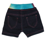 New-Born Girls Denim Short - Dark Blue, Kids, Skirts And Pants, Chase Value, Chase Value
