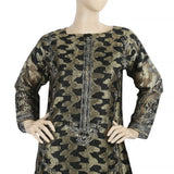 Women's Embroidered Organza Jacquard 3 Pcs Stitched Suit - Black, Women, Shalwar Suits, Chase Value, Chase Value