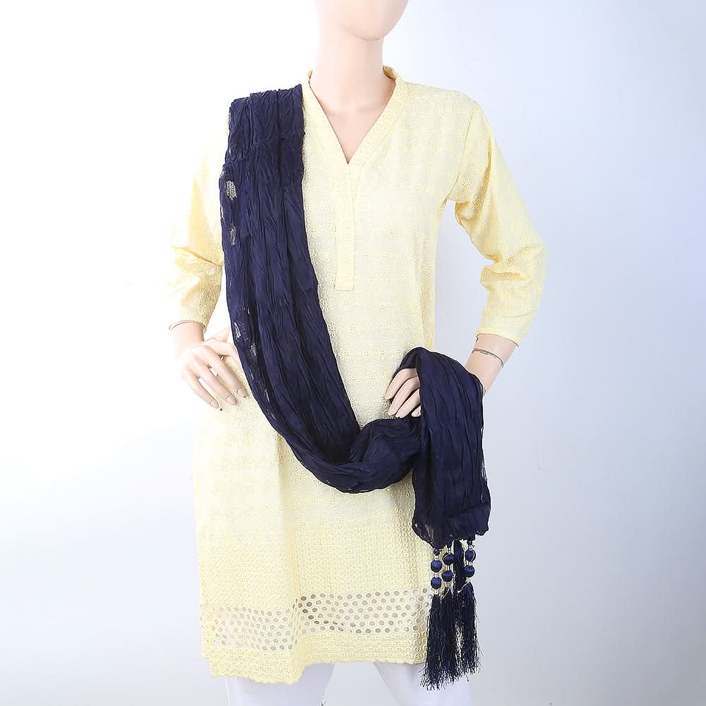 Women's Jacquard Paranda Dupatta - Navy Blue, Women, Dupatta, Chase Value, Chase Value