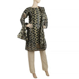 Women's Embroidered Organza Jacquard 3 Pcs Stitched Suit - Black, Women, Shalwar Suits, Chase Value, Chase Value