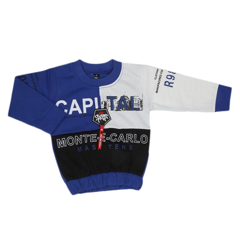 Boys Full Sleeves T-Shirt - Royal Blue, Kids, Boys T-Shirts, Chase Value, Chase Value