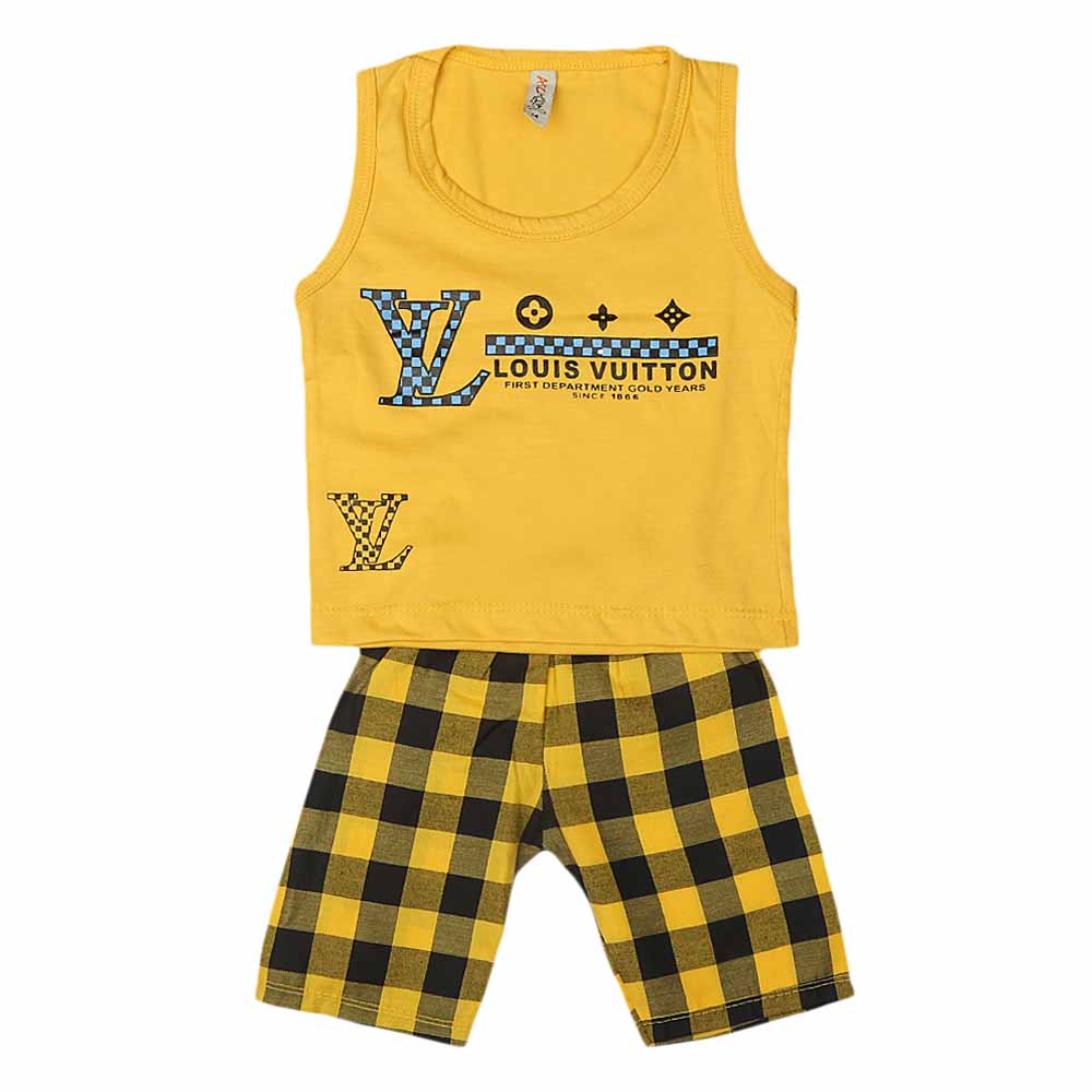 Boys Sando Suit - Yellow, Kids, Boys Sets And Suits, Chase Value, Chase Value