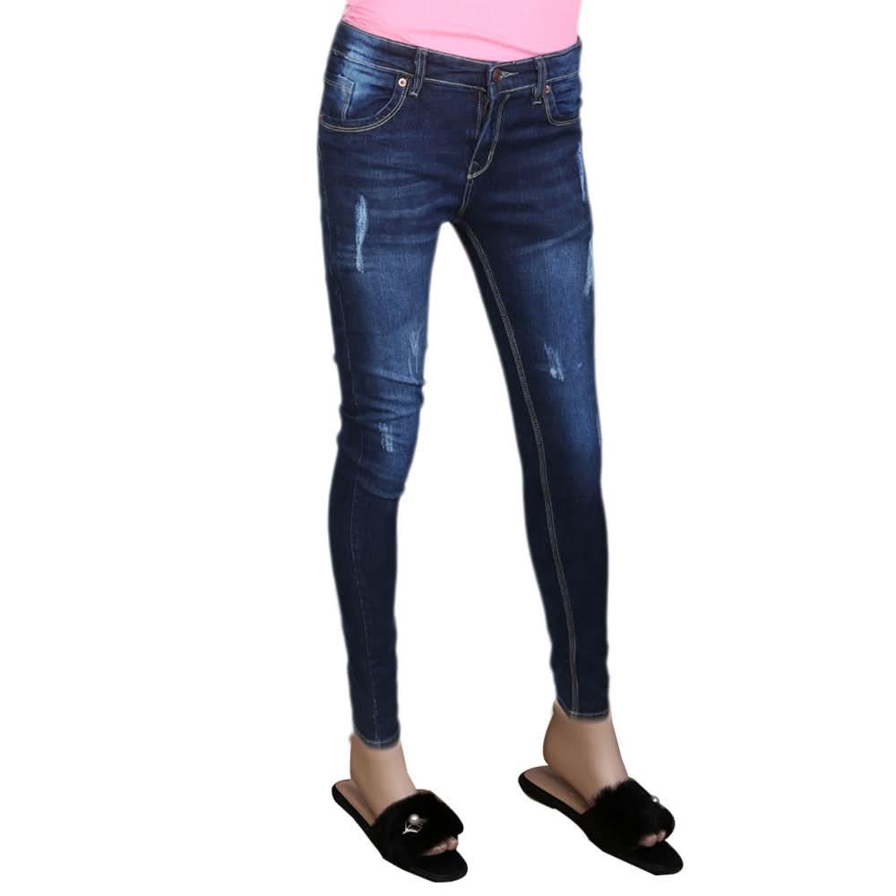 Women's Denim Pant - Dark Blue, Women, Pants & Tights, Chase Value, Chase Value