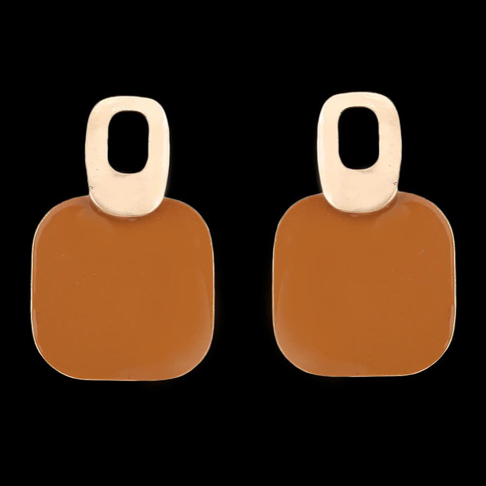 Women's Ear Tops - Brown, Women, Earrings & Tops, Chase Value, Chase Value