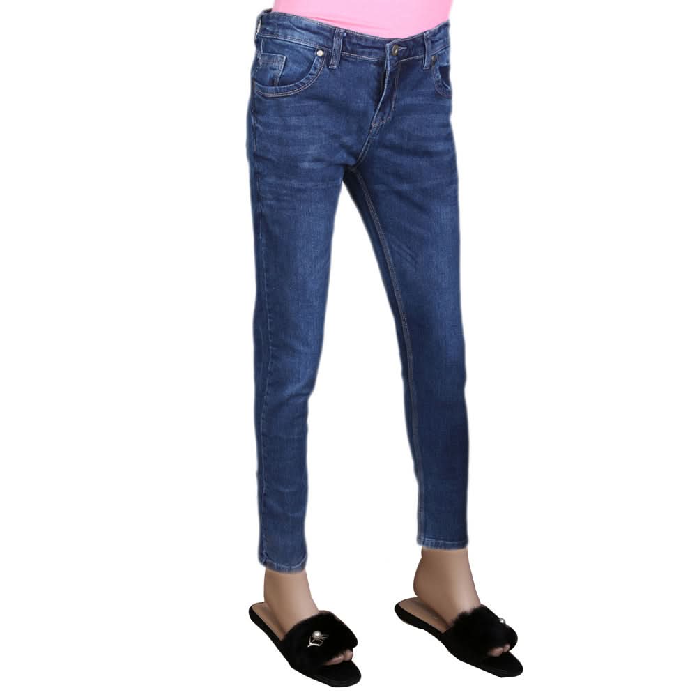 Women's Denim Pant - Dark Blue, Women, Pants & Tights, Chase Value, Chase Value
