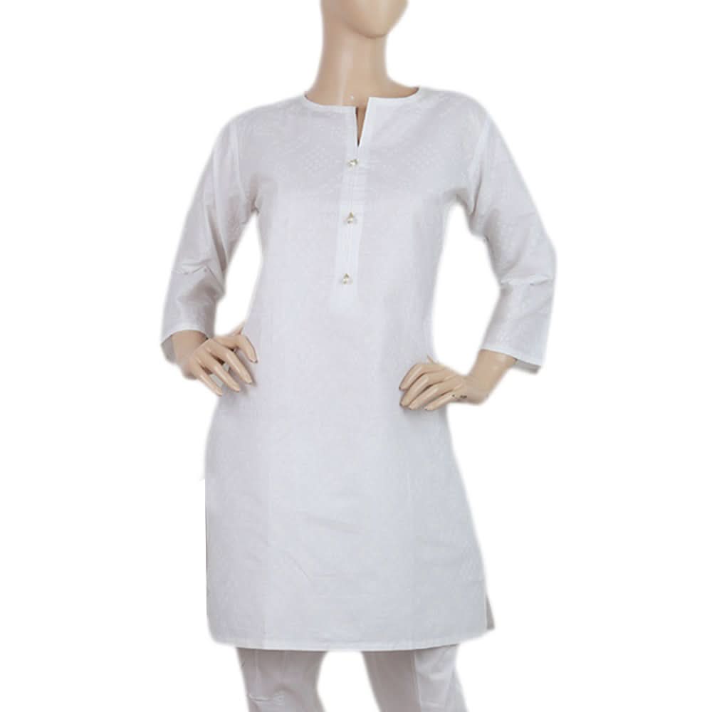 Women's Printed Kurti - White - C, Women, Ready Kurtis, Chase Value, Chase Value