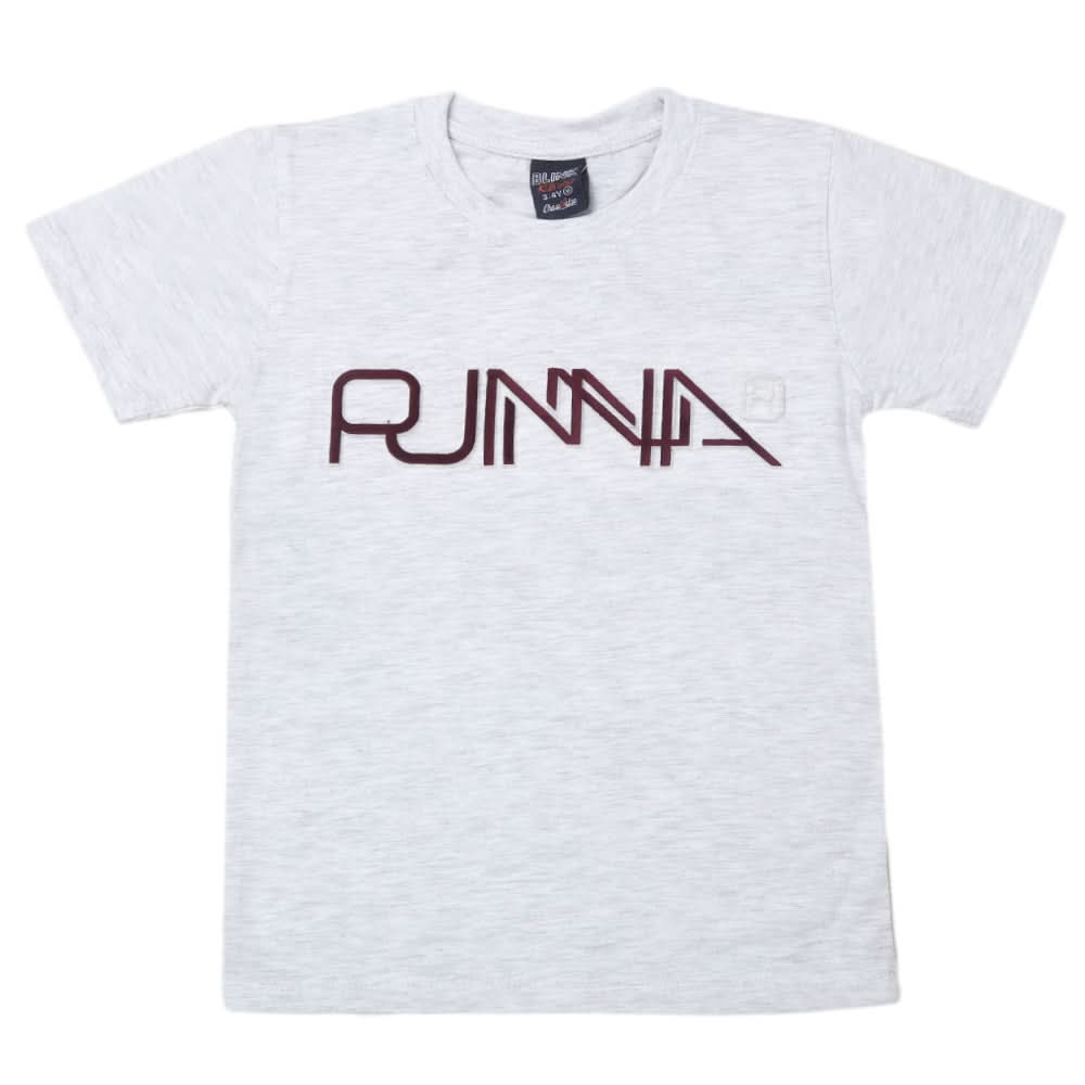 Boys Half Sleeves T-Shirt - Light Grey, Kids, Boys T-Shirts, Chase Value, Chase Value