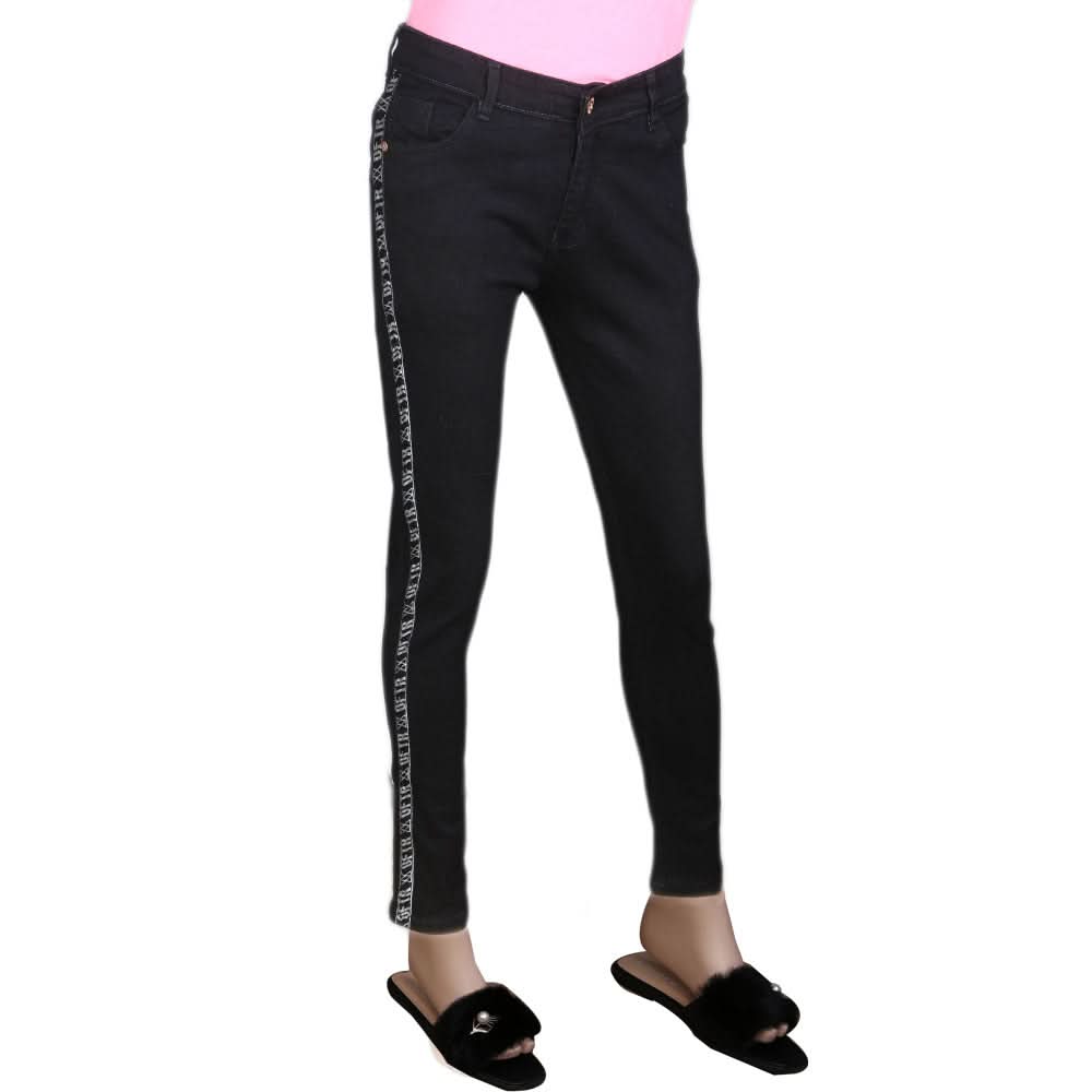 Women's Denim Pant - Black, Women, Pants & Tights, Chase Value, Chase Value