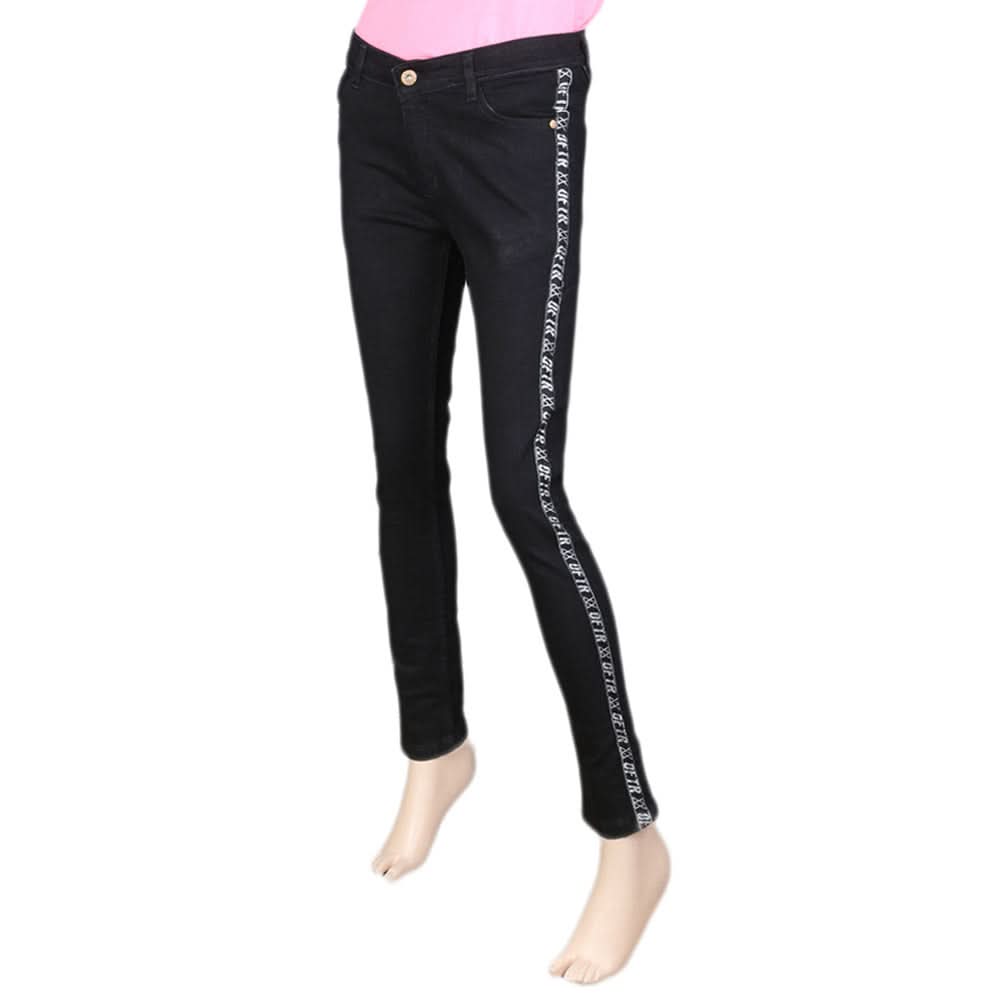Women's Denim Pant - Black, Women, Pants & Tights, Chase Value, Chase Value