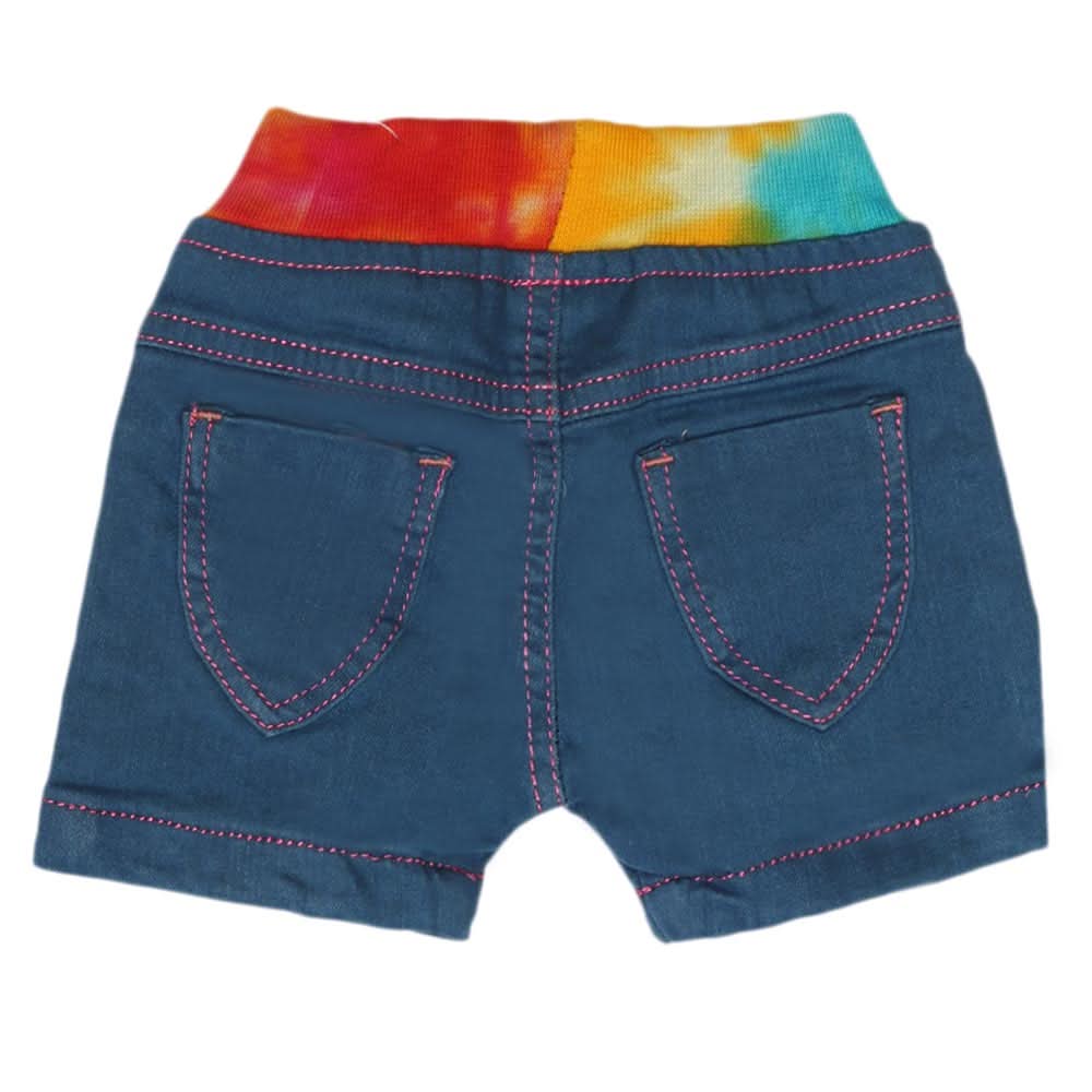 New-Born Girls Denim Short - Blue, Kids, Skirts And Pants, Chase Value, Chase Value