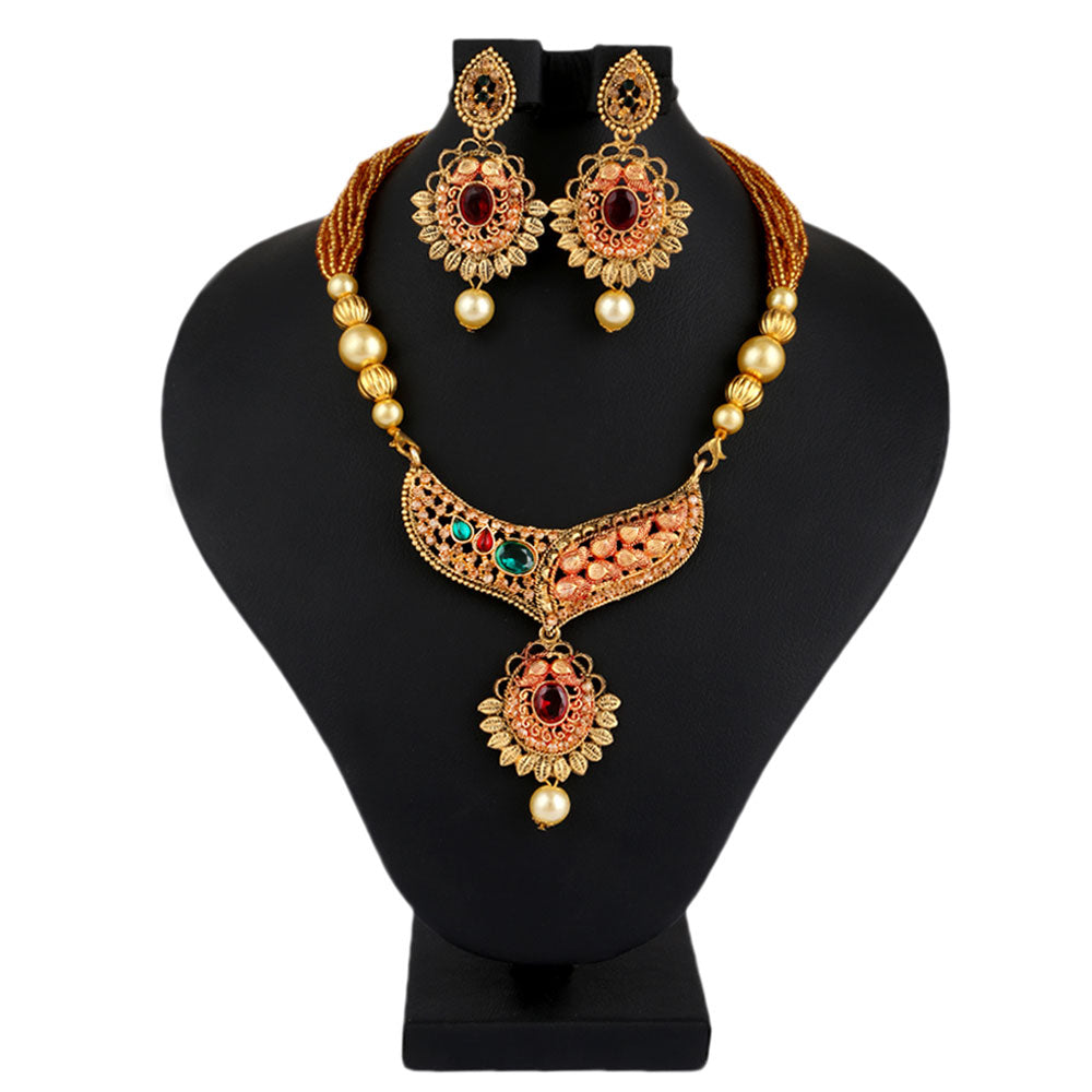 Women's Fancy Jewellery Set - Golden - test-store-for-chase-value