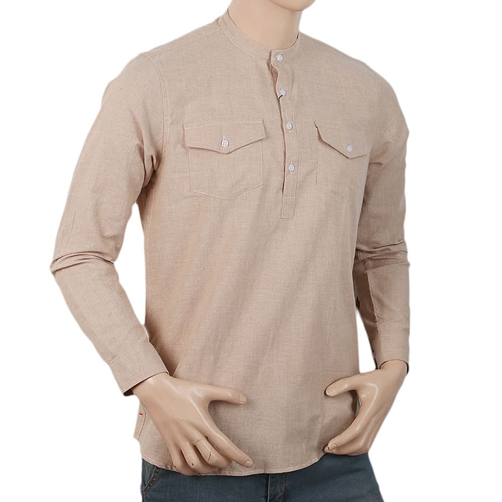 Men's Full Sleeves Casual Shirt - Beige, Men, Shirts, Chase Value, Chase Value