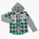 Boys Full Sleeves 2Pcs Shirt - Dark Green, Boys Shirts, Chase Value, Chase Value