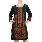 Women's Embroidered Kurti - Dark Green, Women, Ready Kurtis, Chase Value, Chase Value