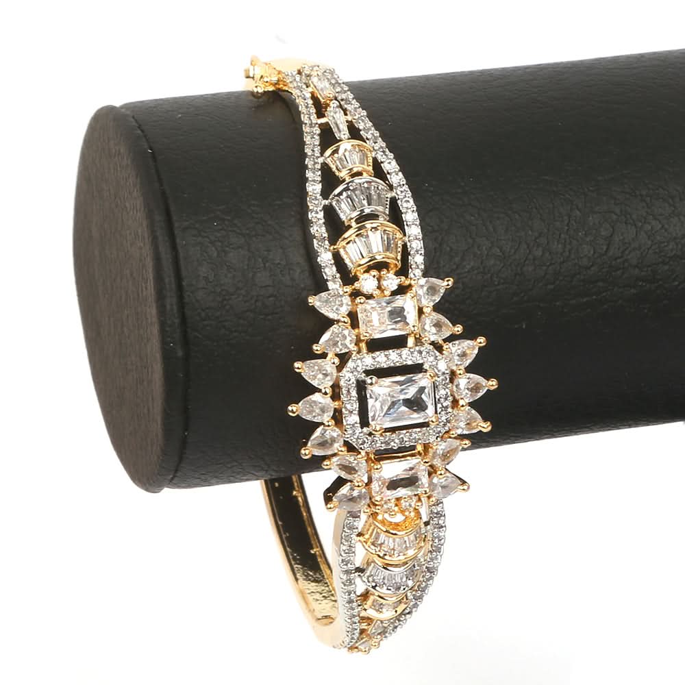 Women's American Diamond Kara Bracelet - Golden, Women, Bangles & Bracelets, Chase Value, Chase Value