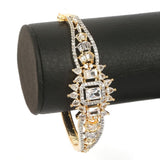 Women's American Diamond Kara Bracelet - Golden, Women, Bangles & Bracelets, Chase Value, Chase Value