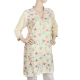 Women's Embroidered Kurti - Cream, Women, Ready Kurtis, Chase Value, Chase Value