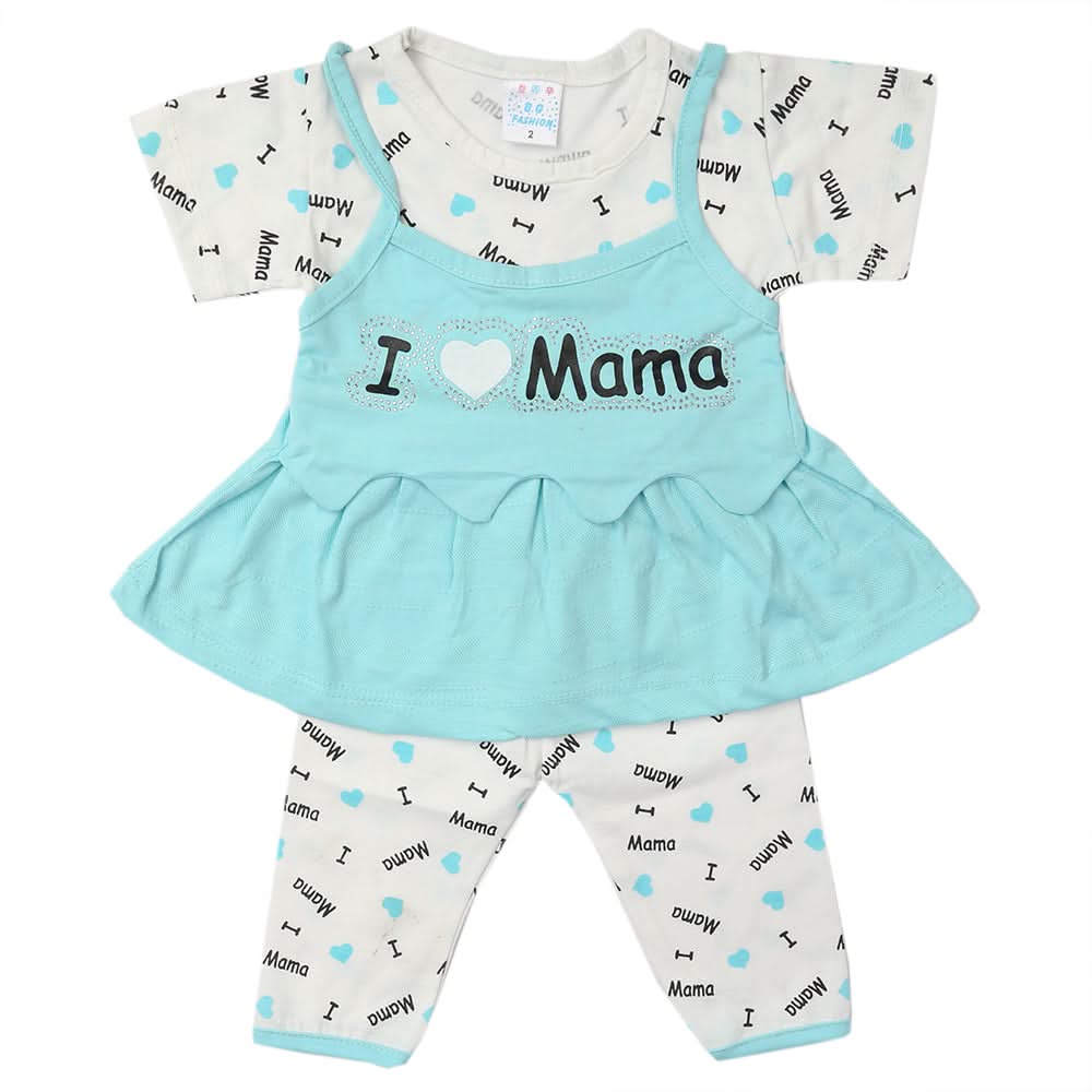 Newborn Girls Half Sleeves Suit - Sky Blue, Kids, Newborn Girls Sets And Suits, Chase Value, Chase Value