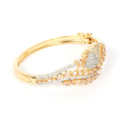 Women's American Diamond Kara Bracelet - Golden, Women, Bangles & Bracelets, Chase Value, Chase Value