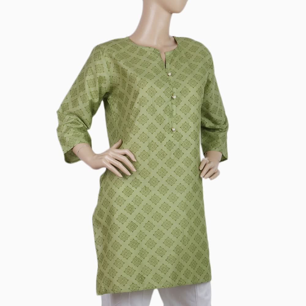 Women's Printed Kurti - Green - A, Women, Ready Kurtis, Chase Value, Chase Value